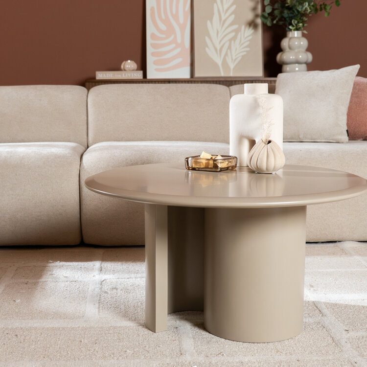 Couchtisch Nova rund ø80 cm taupe