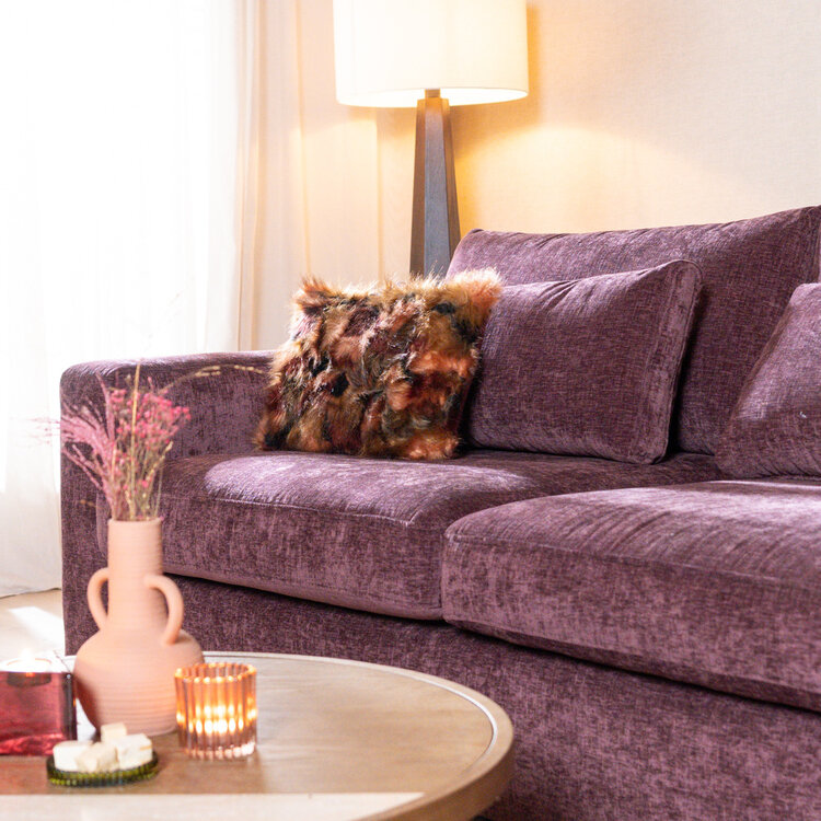 3-Sitzer Sofa Kyle Chenille paars