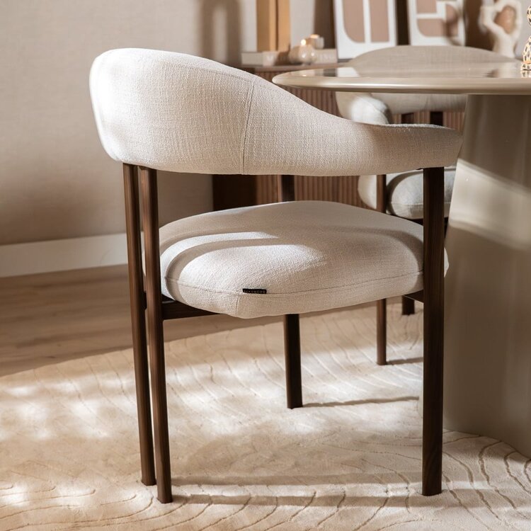 Esszimmerstuhl Nori Leinen off white