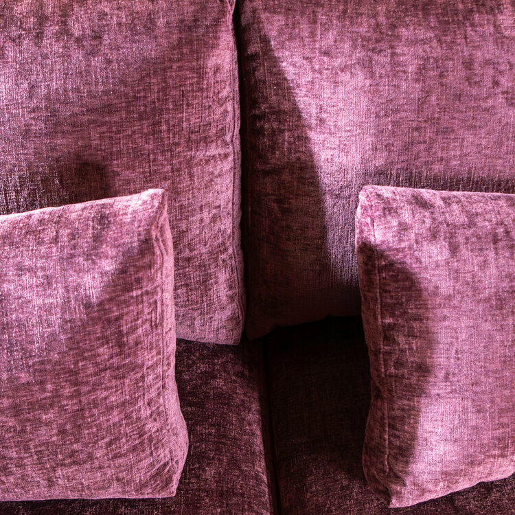 U-Sofa Kyle 6-Sitzer Chenille lila