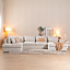 U-Sofa Kyle 6-Sitzer Chenille sand grey