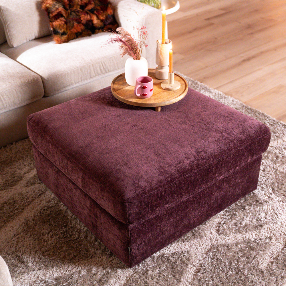 Hocker Kyle chenille lila
