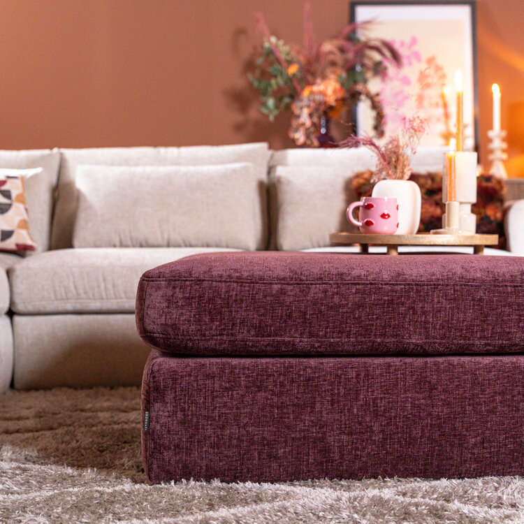 Hocker Kyle chenille lila
