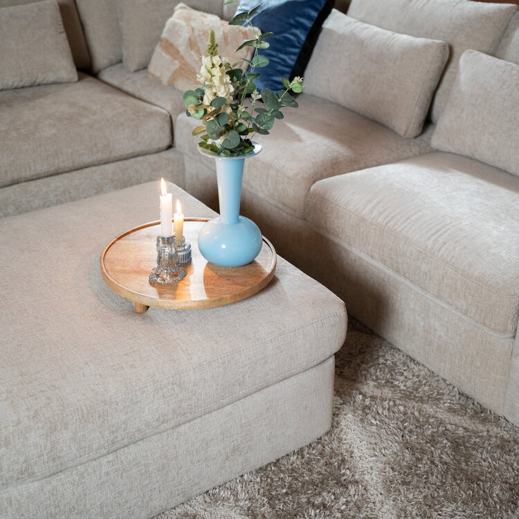 Hocker Kyle chenille sand