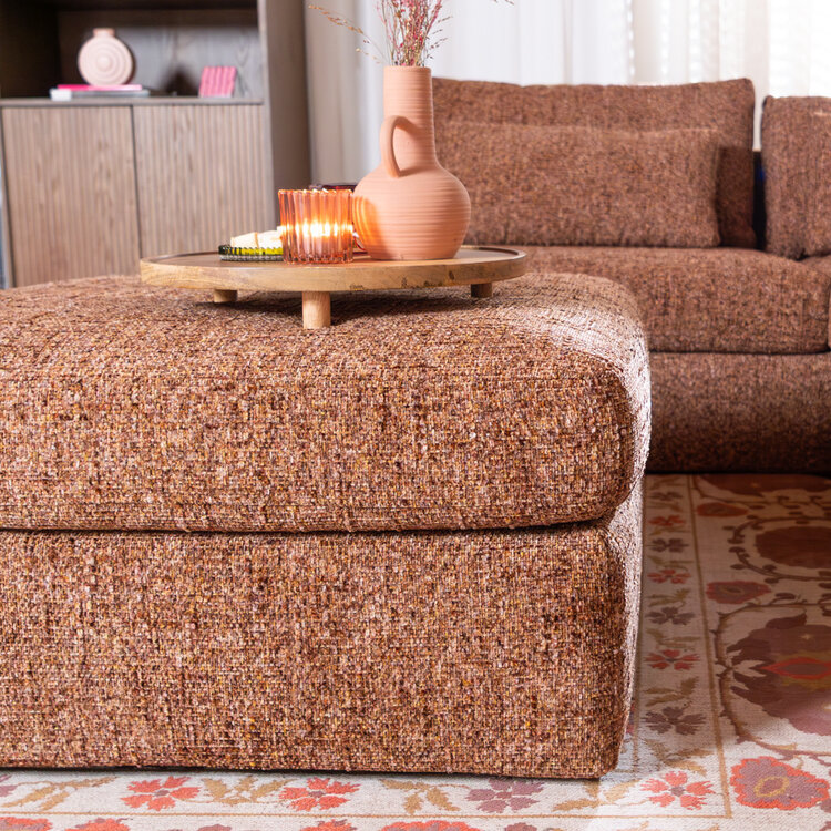 Hocker Kyle chenille rot