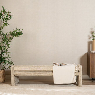 Esszimmerbank Ravi Chenille beige/taupe 160 cm