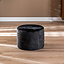 Hocker Myles Stoff rund schwarz