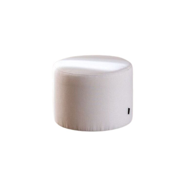 Hocker Hilda rund Stoff off white