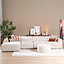 Ecksofa Maine XL Chenille beige links