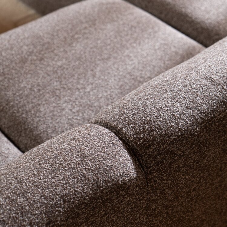 Ecksofa Maine XL Bouclé braun/grau links