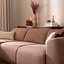 Ecksofa Maine XL Bouclé rot/rosa links