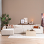 Ecksofa Maine XL Bouclé off white links