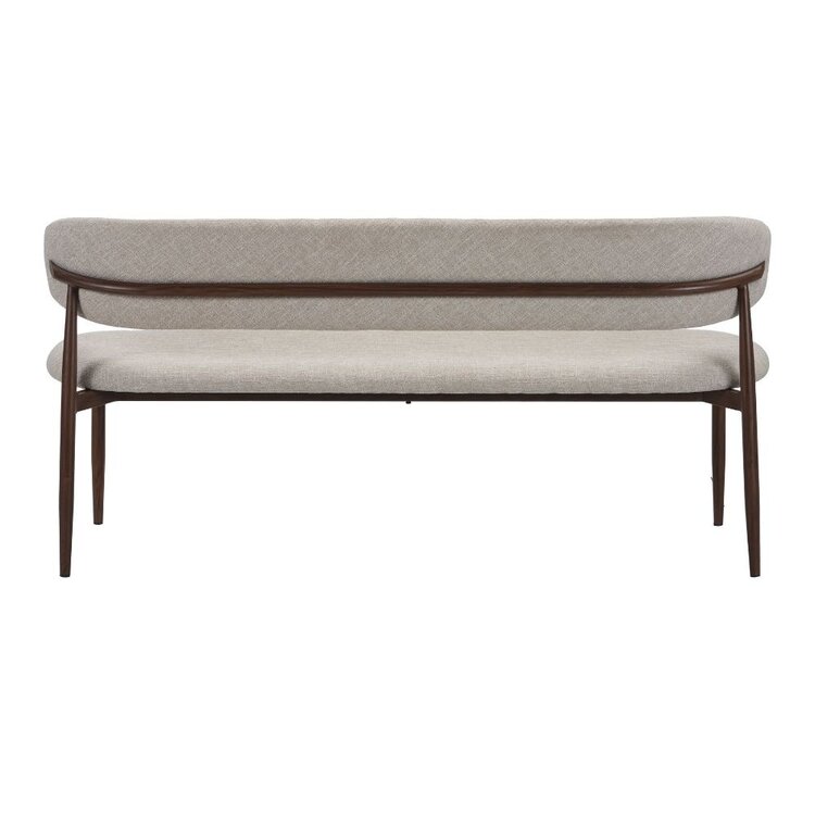 Esszimmerbank Lara Leinen taupe 160 cm