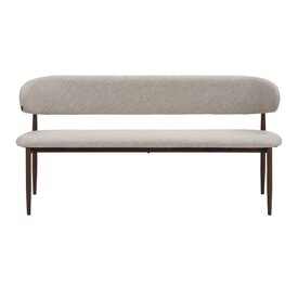 Esszimmerbank Lara Leinen taupe 160 cm