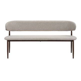Esszimmerbank Lara Leinen taupe 160 cm