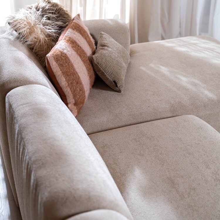 Ecksofa Maine XL Chenille beige rechts