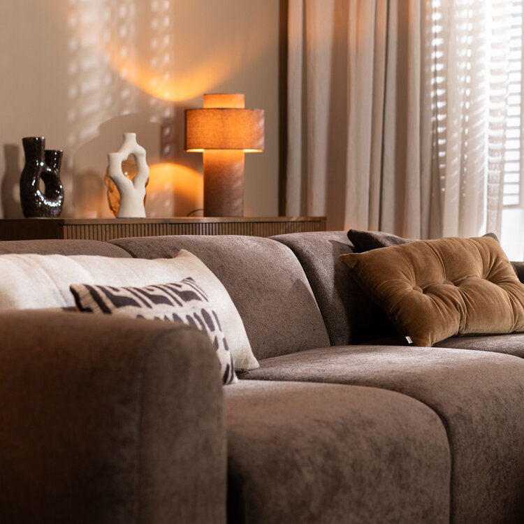 Ecksofa Maine XL Chenille braun rechts