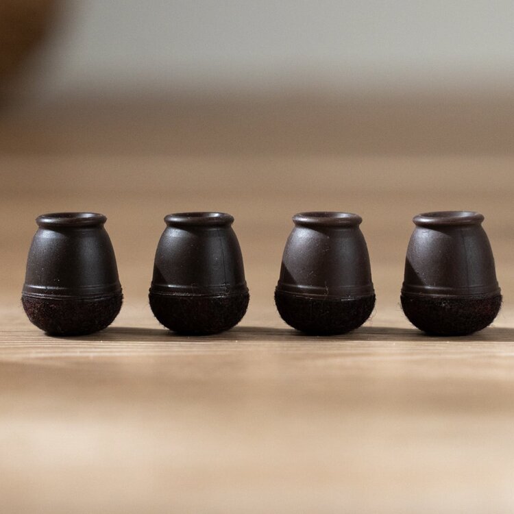 Bodenschoner-Set S (für 4 Beine) Braun Ø 15 mm