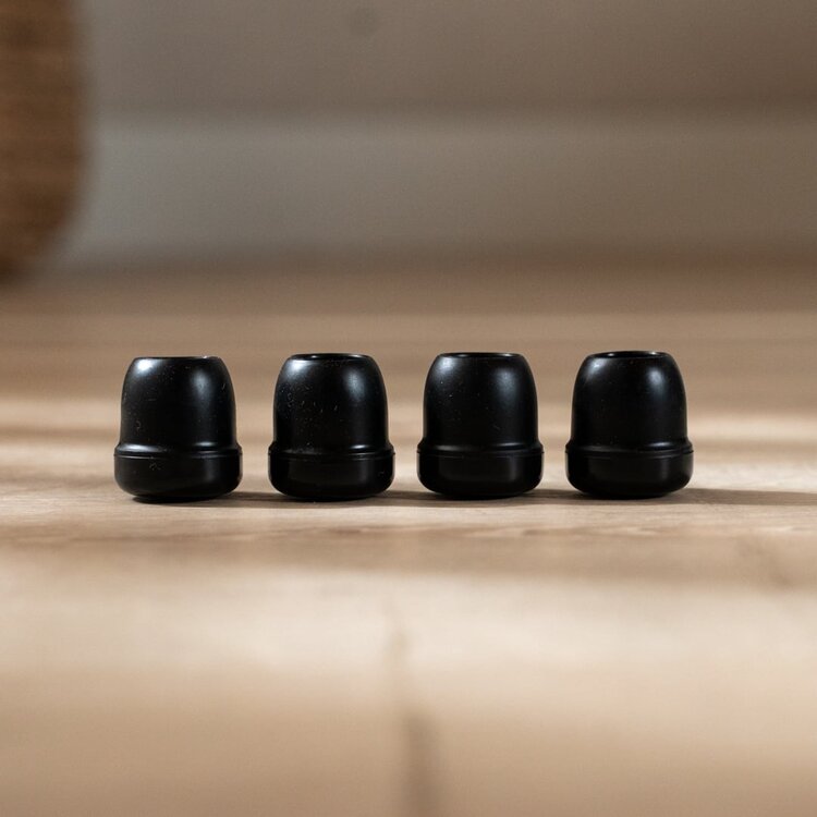 Bodenschoner-Set L (für 4 Beine) Schwarz Ø19-25 mm Teppich