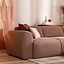 Ecksofa Maine XL Bouclé rot/rosa rechts
