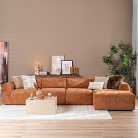 Ecksofa Maine XL Stoff terrakotta rechts