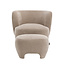 Sessel mit Hocker Emma Samt beige