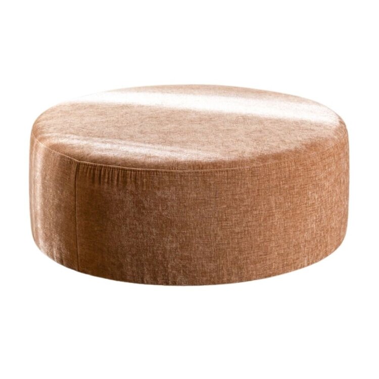 Hocker Elle rund Chenille peach ø100 cm