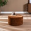Hocker Elle rund Chenille kupfer ø70 cm