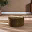 Hocker Elle rund Chenille olivgrün ø70 cm