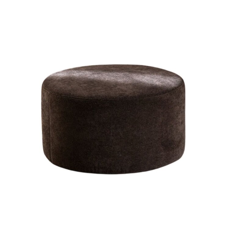 Hocker Blair rund Chenille braun ø70 cm