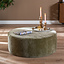 Hocker Chloe rund Chenille grün ø100 cm