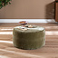 Hocker Chloe rund Chenille grün ø70 cm