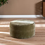 Hocker Chloe rund Chenille grün ø70 cm