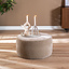 Hocker Chloe rund Chenille taupe ø70 cm