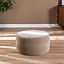 Hocker Chloe rund Chenille taupe ø70 cm
