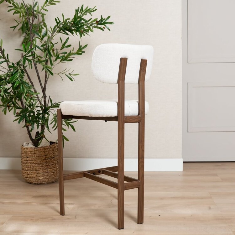 Barhocker Nori Leinen off white 70 cm