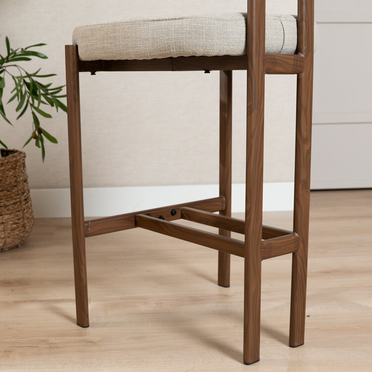Barhocker Nori Leinen taupe 70 cm