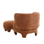 Sessel mit Hocker Emma Samt ocker