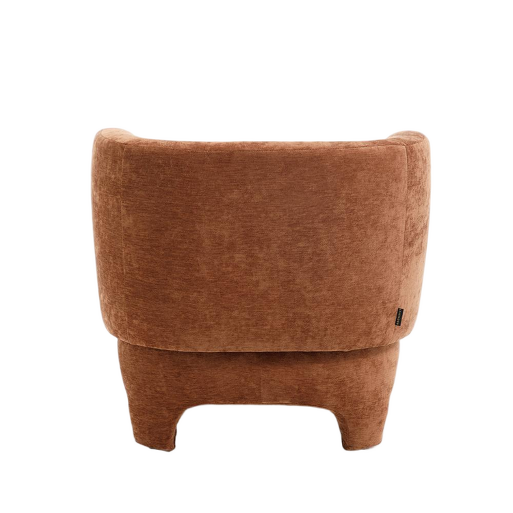 Sessel mit Hocker Emma Samt ocker