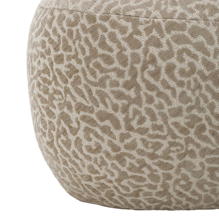 Hocker Fenna taupe Leo-Print