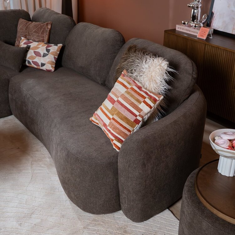 Ecksofa Vienna Chenille braun links