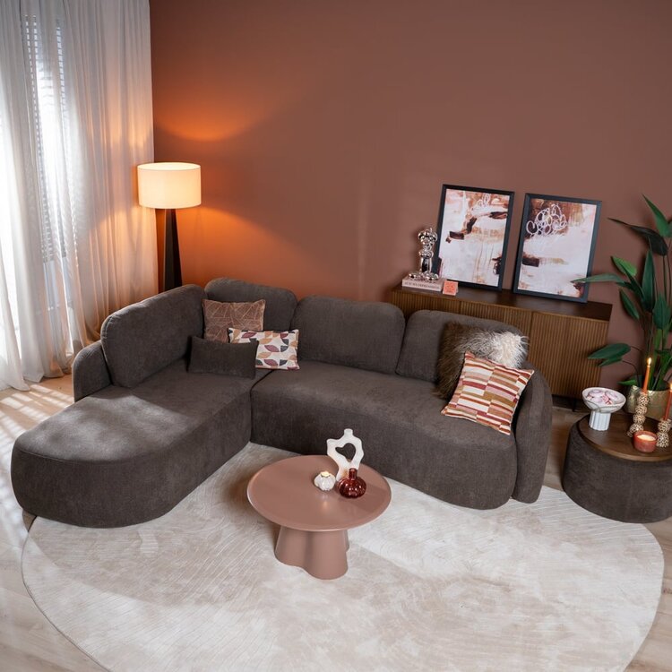 Ecksofa Vienna Chenille braun links