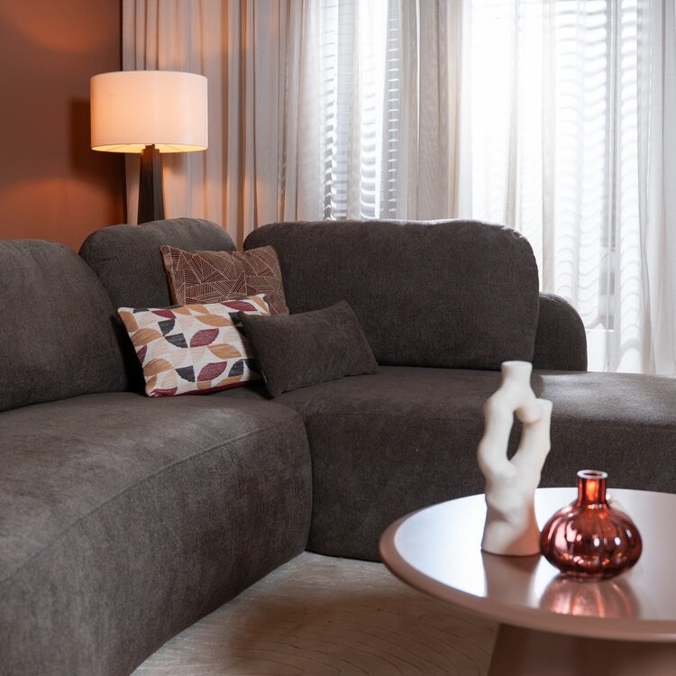 Ecksofa Vienna Chenille braun rechts