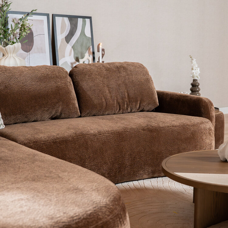 Ecksofa Vienna Chenille chocolate brown links