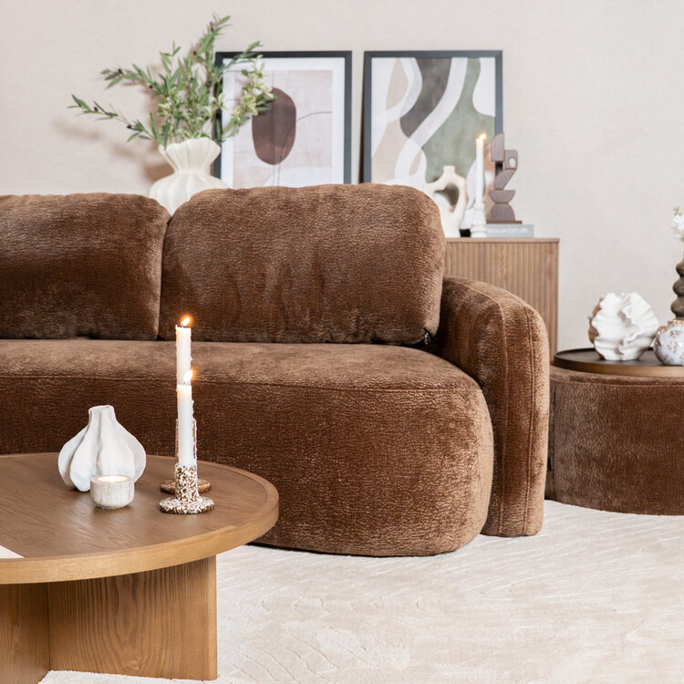 Ecksofa Vienna Chenille chocolate brown links
