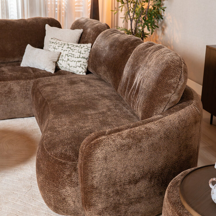 Ecksofa Vienna Chenille chocolate brown links