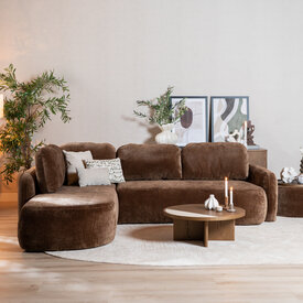 Ecksofa Vienna Chenille chocolate brown links