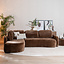 Ecksofa Vienna Chenille chocolate brown links