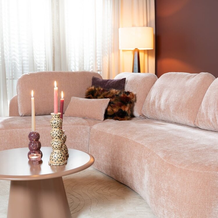 Ecksofa Vienna Chenille rosa links