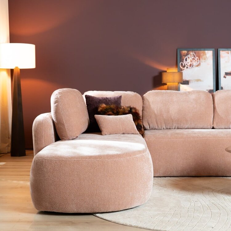Ecksofa Vienna Chenille rosa links